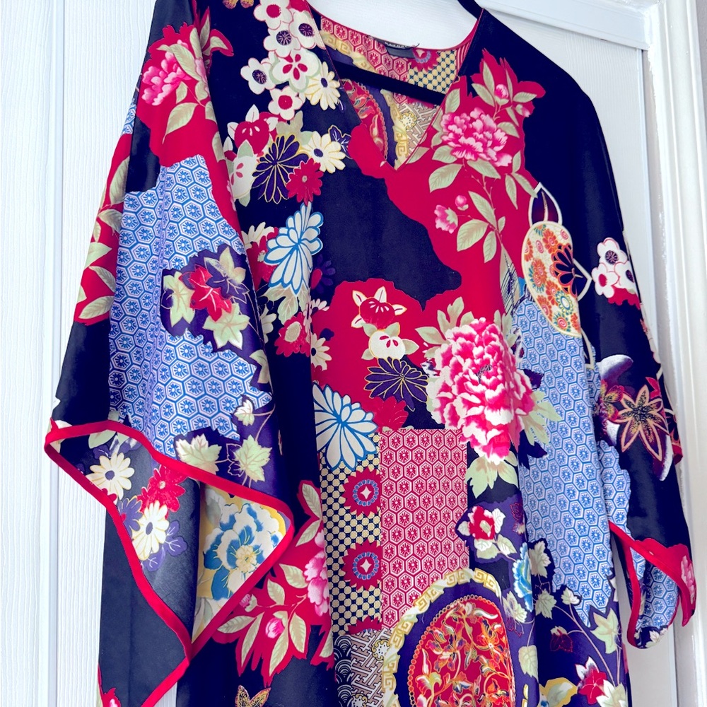Natori long silk caftan 🌸 | Size M